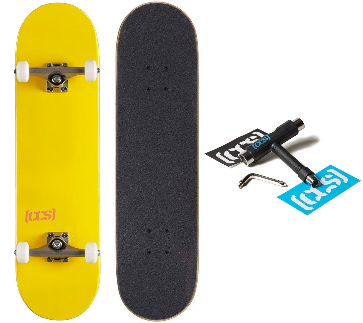 [CCS] Skateboard Complete | Maple Wood | Professional Grade | Fully Assembled with Skate Tool & Stickers | Adults, Kids, Teens, Youth | Boys & Girls