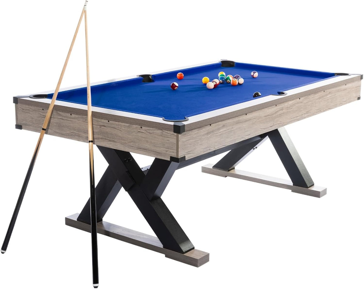 Garvee 7 FT Pool Table, Metal K-Leg Billiard Table