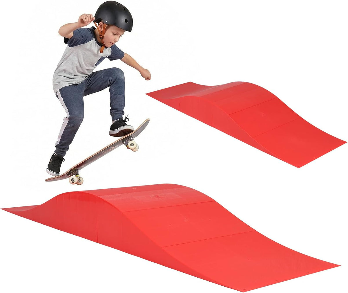 Generic Skate Ramp Track Balance Bike Ramp with 70 Inches Long 330lbs Maximum Weight Capacity for Skateboards Scooter BMX Bikes RC Cars