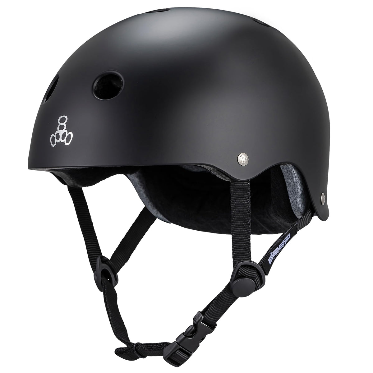 Triple Eight Deep Cover Helmet - Ideal for Skateboarding, Bicycling, BMX, and Roller Skating