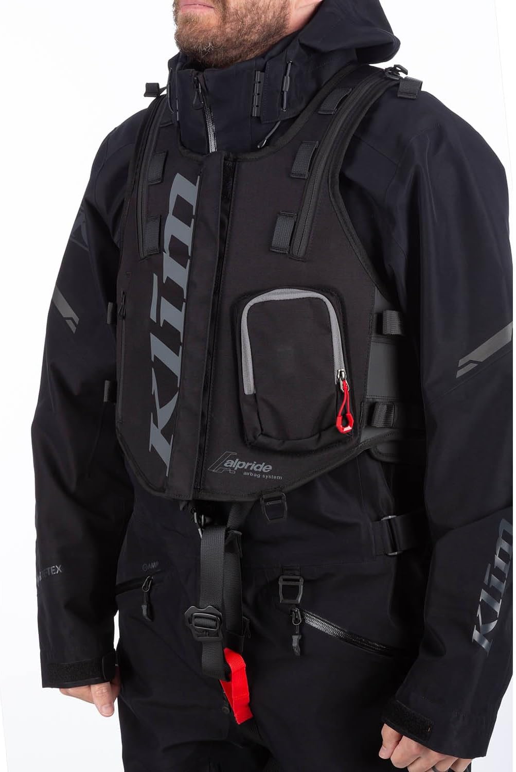 KLIM Atlas 14 Avalanche Airbag Snowmobile Vest Large - 3XL - Black - Castlerock