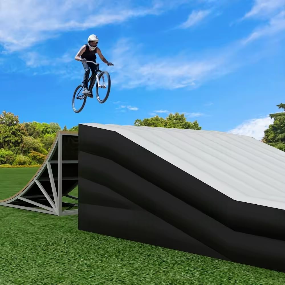 Commercial Inflatable Airbag Lander - PVC BMX Jump Ramp Inflatable Airbag Landing for MTB, BMX, Action Sports, Indoor/Outdoor Use, 20x13x6ft