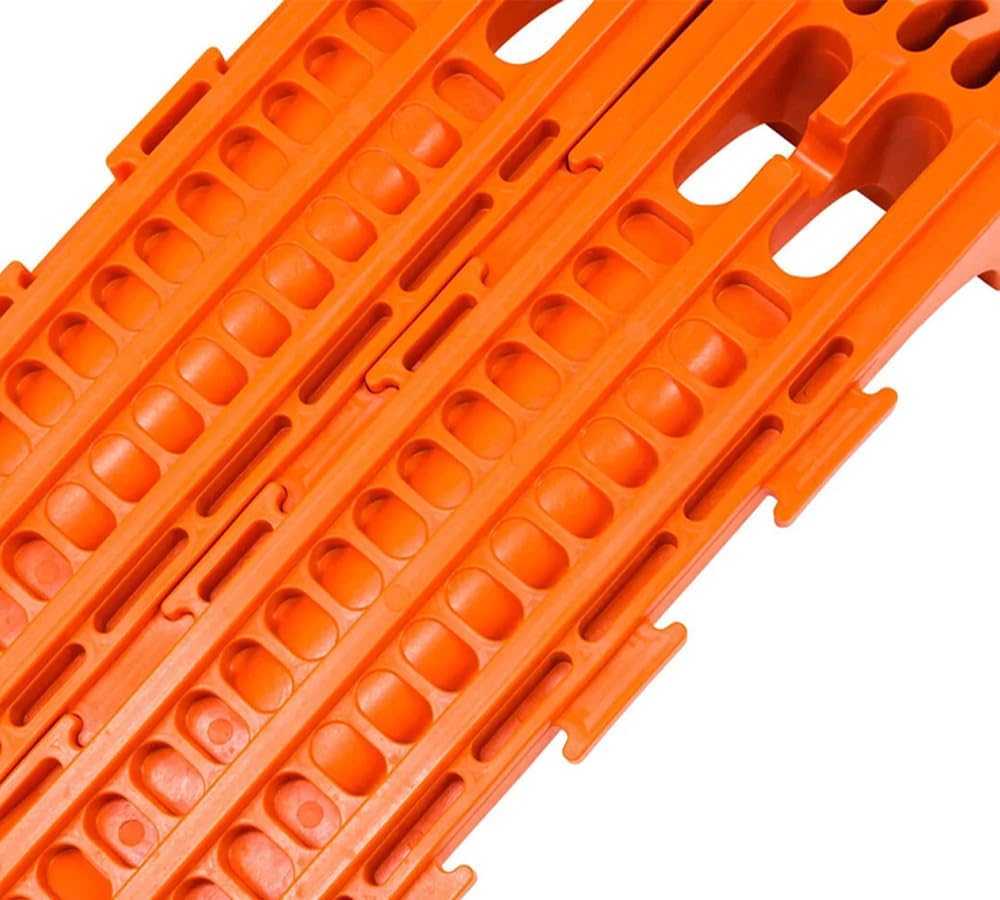 Mytee Products Interlocking Tire Skates for Tow Truck Wrecker Rollback Carrier Safety Orange (4pc Set)
