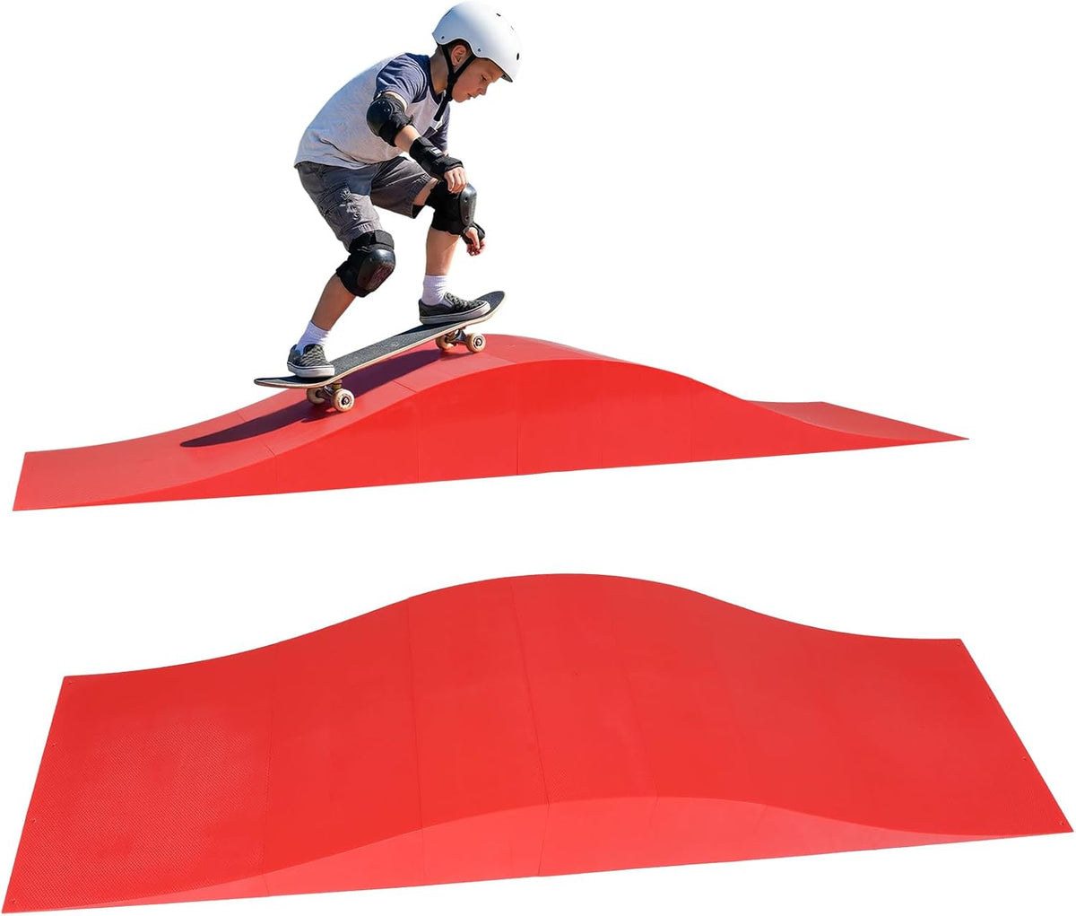Generic Skate Ramp Track Balance Bike Ramp with 70 Inches Long 330lbs Maximum Weight Capacity for Skateboards Scooter BMX Bikes RC Cars