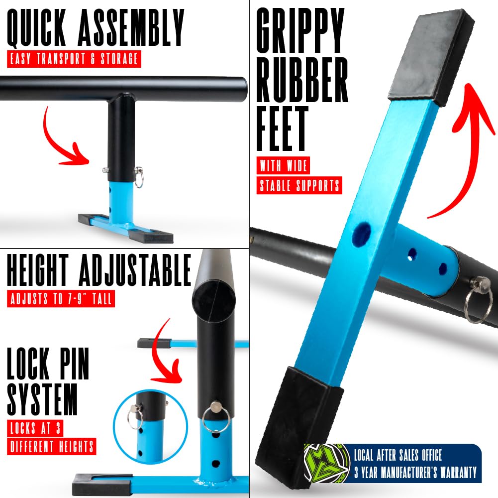 Madd Gear Round Grind Rail for Scooters, Skateboards, Inline Skates â 55" Long, 3-Step Adjustable Height â Durable Heavy-Duty Construction