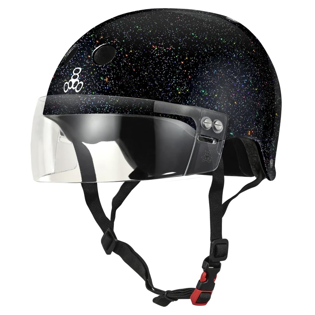 Triple Eight The Certified Sweatsaver Helmet with Visor for Roller Derby, Skateboarding and BMX