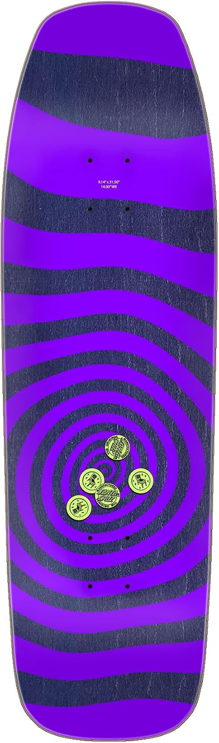 Santa Cruz Delfino Pinball Vision Pro Shaped 9.14in x 31.50in Skateboard Decks