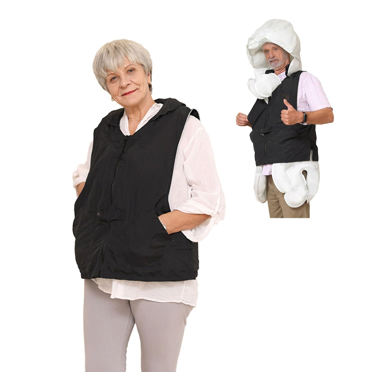 Anti-Fall Vest Airbag Suit Intelligent Protective Clothing 0.08s Pop Up Unisex (One Color Large)