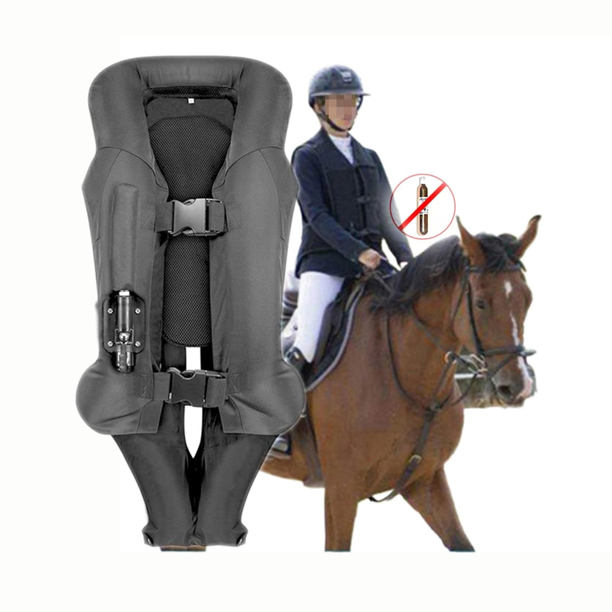Adult Equestrian Airbag Vest Equestrian Performance Jackets Can Be Reused Suitable For Motorcycles And Horse Riding Vests(Large)