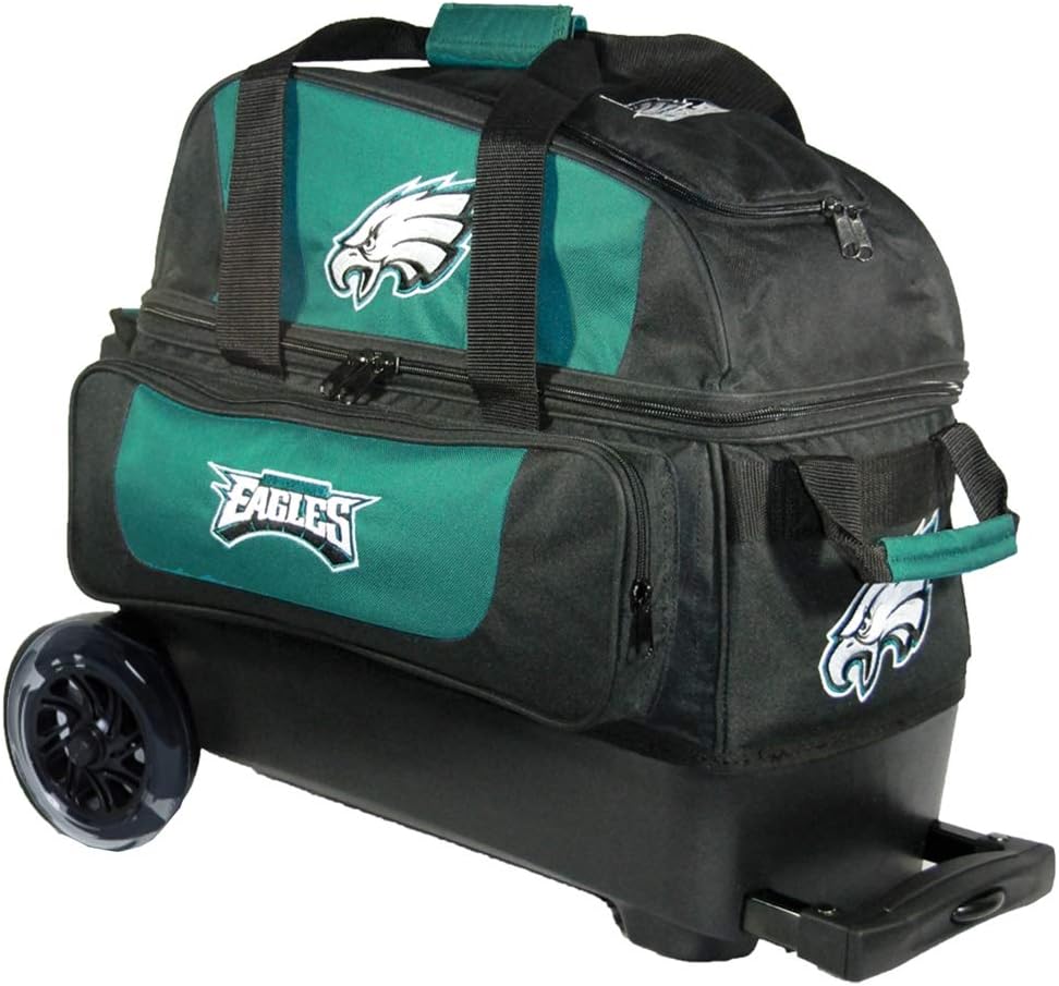 KR Strikeforce NFL Philadelphia Eagles Two Ball Bowling Roller Bag