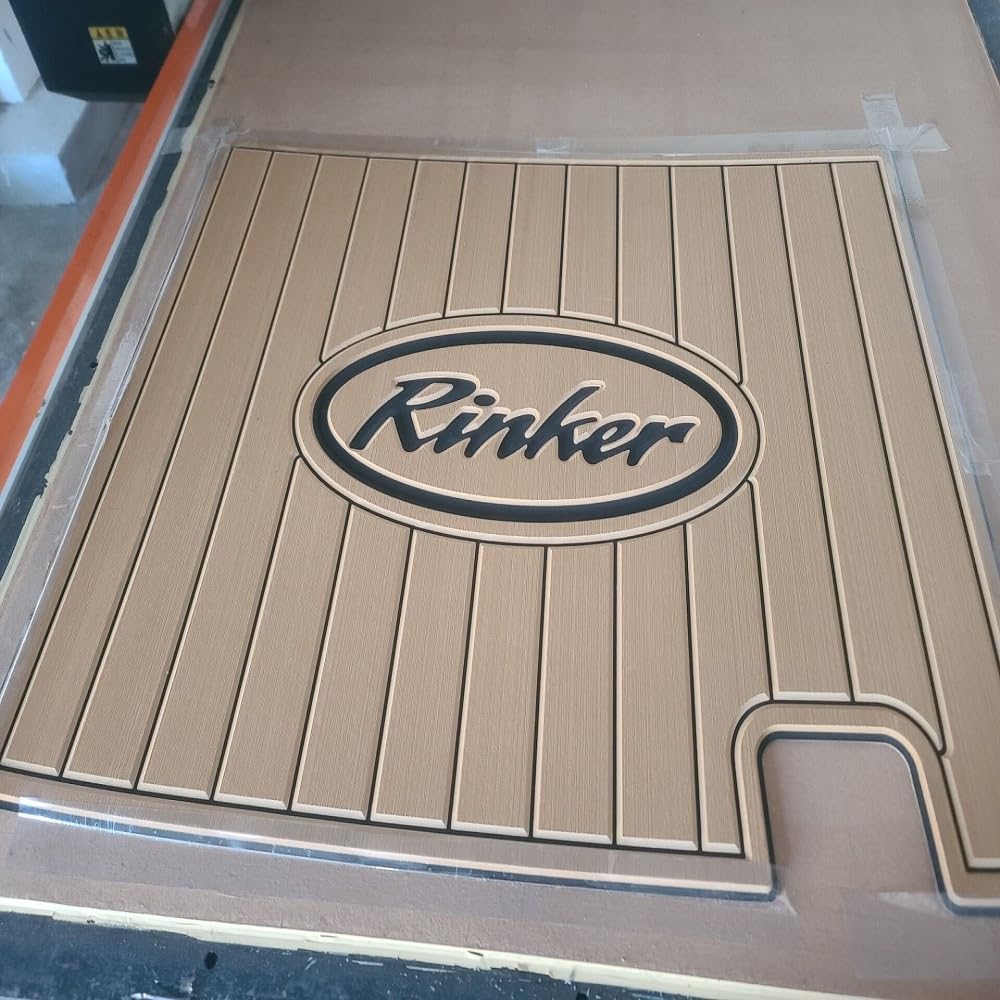 Boat EVA Faux Teak Decking Floor Compatible with 2003 Rinker 342 Swim Platform Cockpit Pad Boat EVA Foam Faux Teak Deck Floor Mat