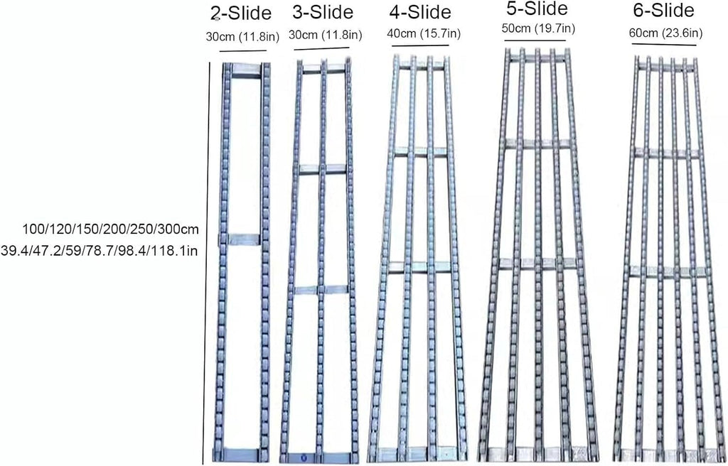 Portable Roller Conveyor Skate Wheels - 300cm Unpowered Flow Rail for Efficient Material Handling - Perfect for Warehouse Logistics and Industrial Use