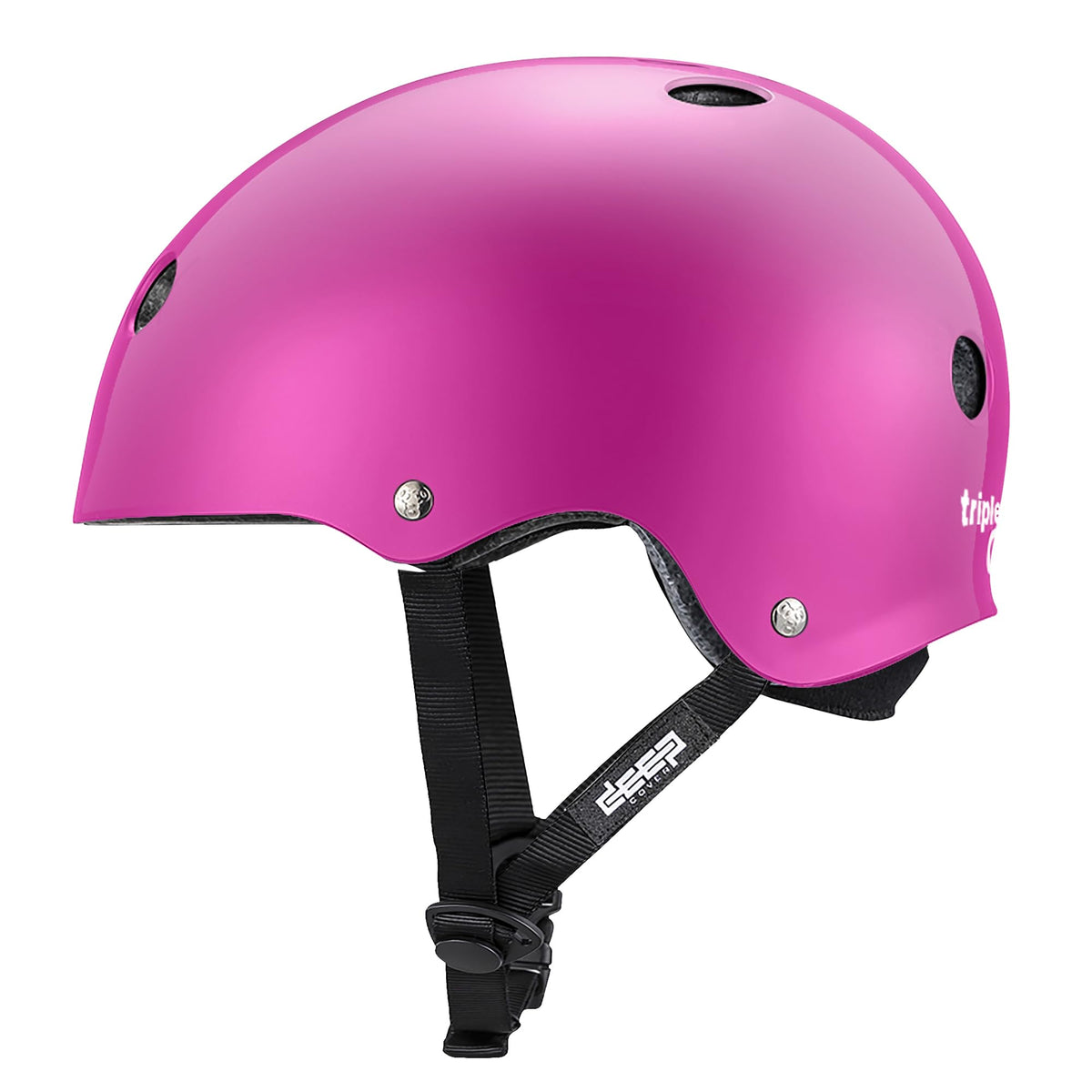 Triple Eight Deep Cover Helmet - Ideal for Skateboarding, Bicycling, BMX, and Roller Skating