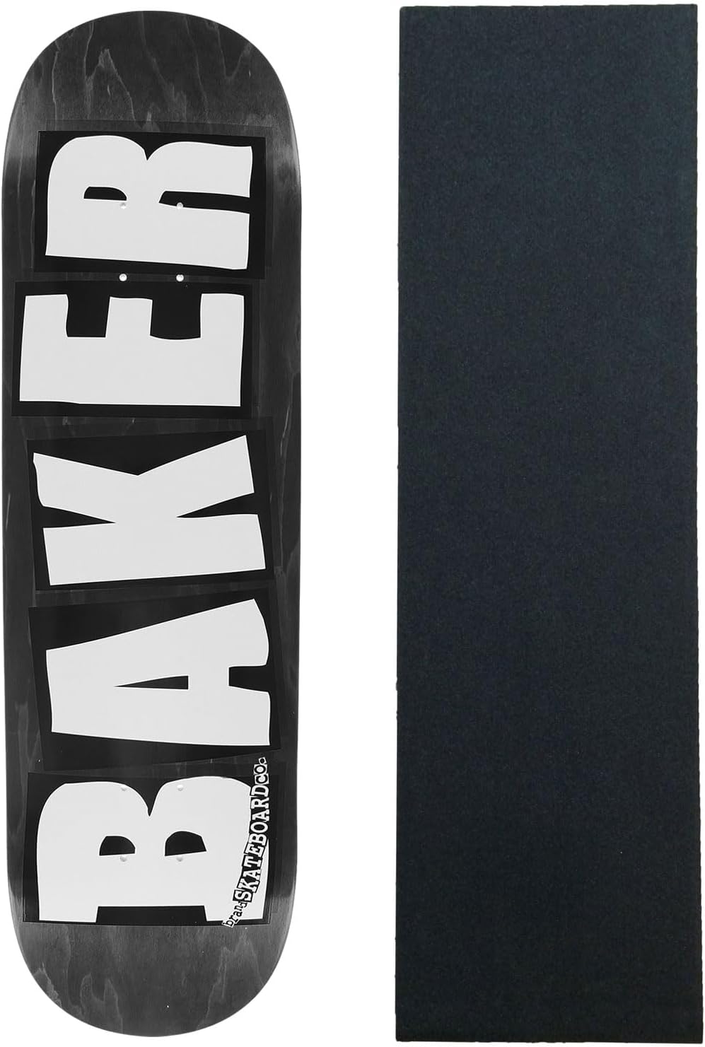 Baker Skateboard Deck Brand Logo Veneers B2 Black 8.25" with Grip