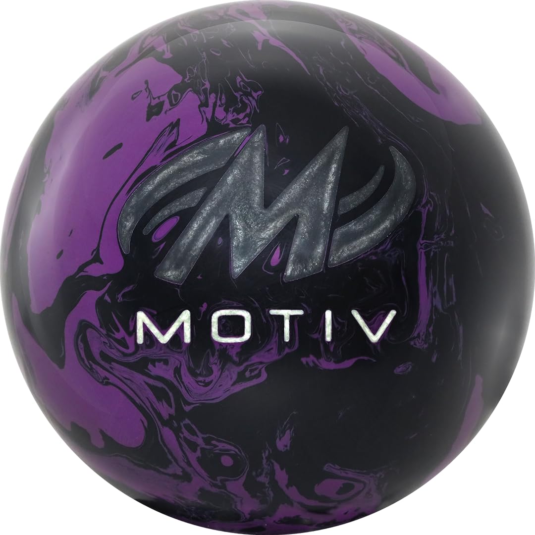 MOTIV Primal Ghost Bowling Ball | Medium Oil | Purple, Black Solid | Available in 12-16 pounds