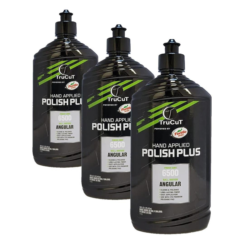 Creating the Difference TruCut Hand Applied Polish Plus Bowling Ball Polish | Powered by Turtle Wax | 6500 Finish Grit | Angular Ball Motion â Cleans & Polishes (16 oz) (Pack of 3)