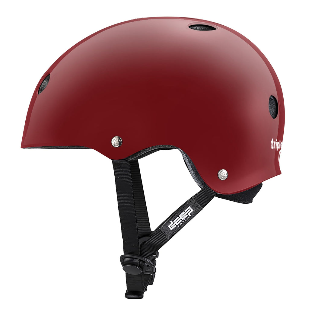Triple Eight Deep Cover Helmet - Ideal for Skateboarding, Bicycling, BMX, and Roller Skating