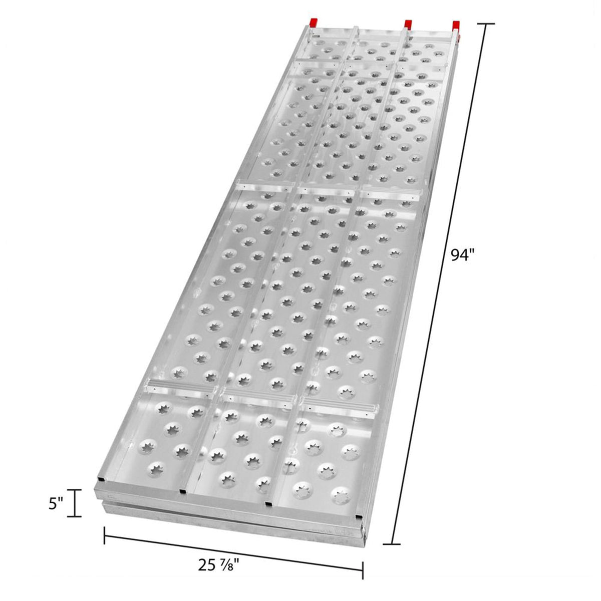 Black Widow Aluminum Punch-Plate Bi-Fold ATV Ramp, 1,500 lb, 71.25" x 44"