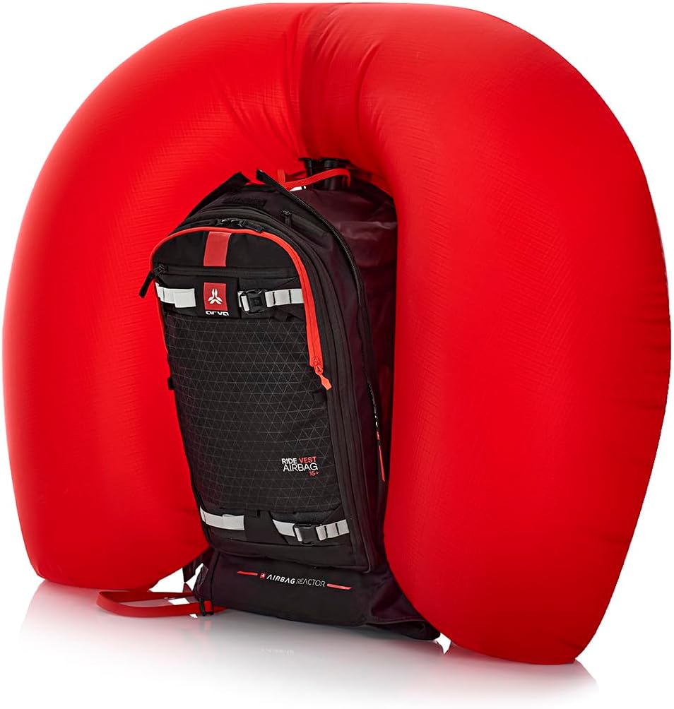Arva REACTOR RIDE 15+ Airbag Vest for Ski Touring, Split Boarding and Snowmobiling, Backcountry Snow Safety Avalanche Airbag