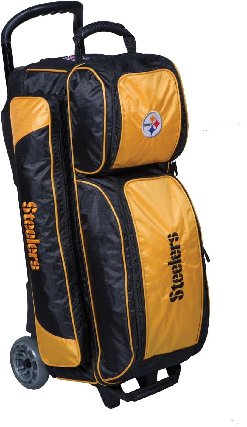 KR Strikeforce NFL Three Ball Bowling Roller Bag Pittsburgh Steelers