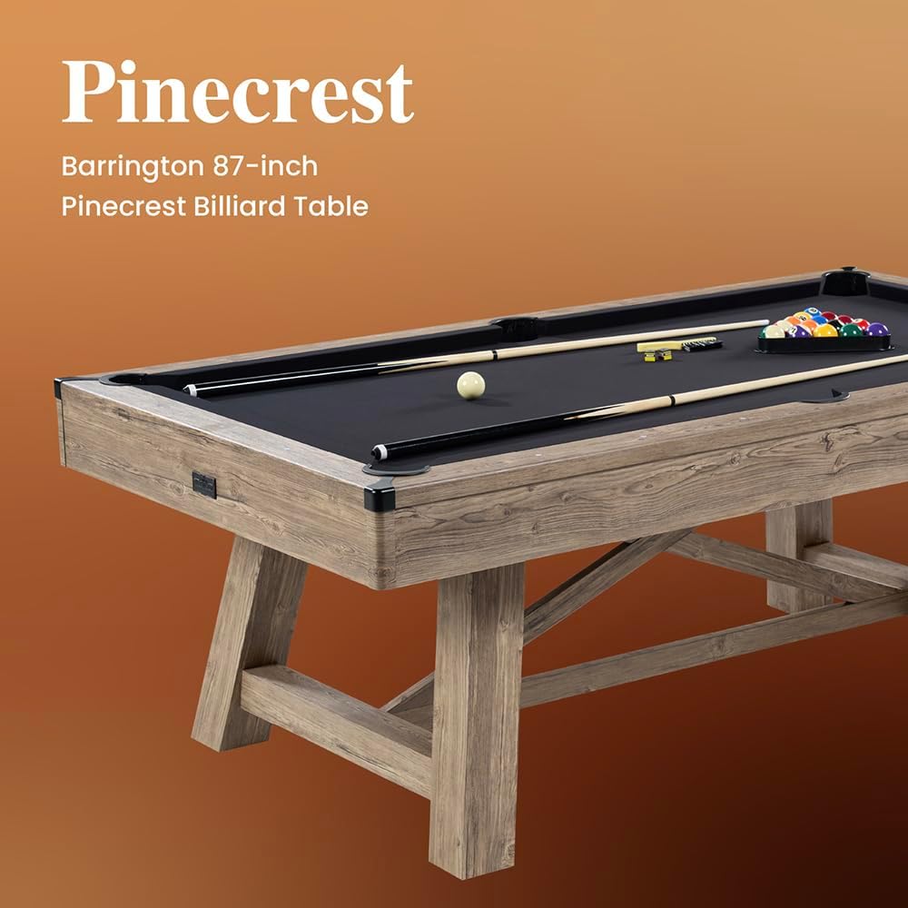 Barrington Billiards Drop Pocket Pool Table with Complete Accessory Set