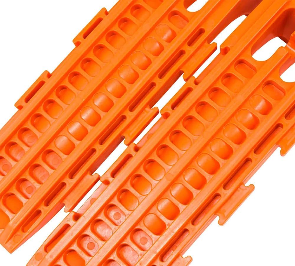 Mytee Products Interlocking Tire Skates for Tow Truck Wrecker Rollback Carrier Safety Orange (4pc Set)