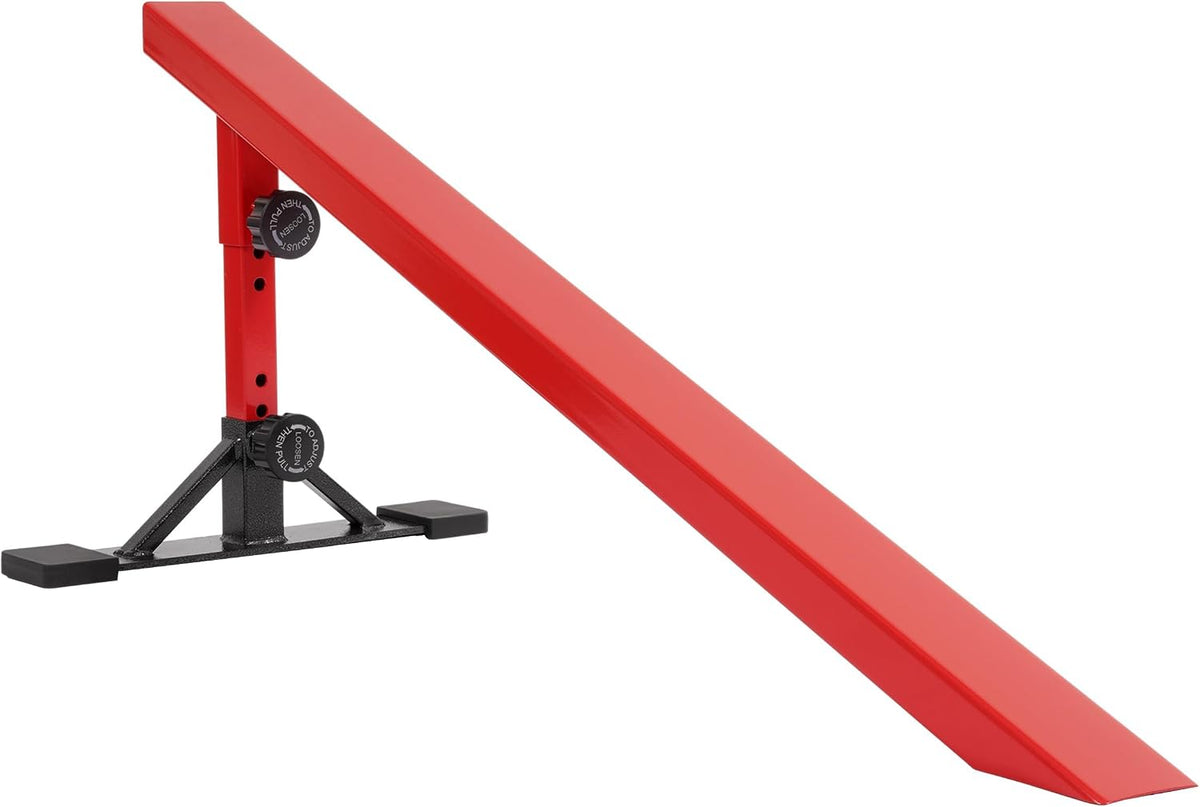 Ultimate Skateboard Rail Grindrail Kit - Modular Adjustable Grind Ramp Multi-Sport Rail for Skate, BMX Bike, Roller, Snowboard, Scooter, Rainbow Flat Incline Rail
