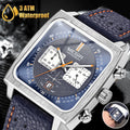 MEGIR Waterproof Men's Quartz Watch Leather Luminous Business Chronograph Luxury