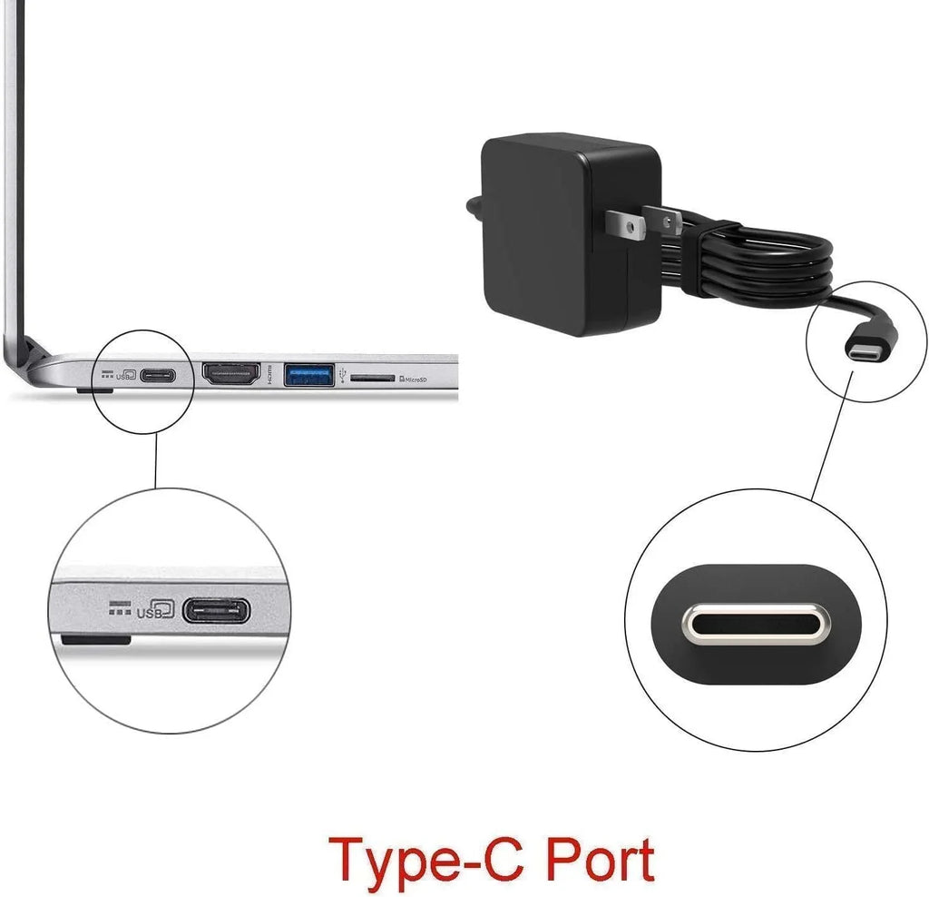 Guy-Tech 45w USB-C Ac Adapter Compatible with 100e 81M8001CUS Power Cord