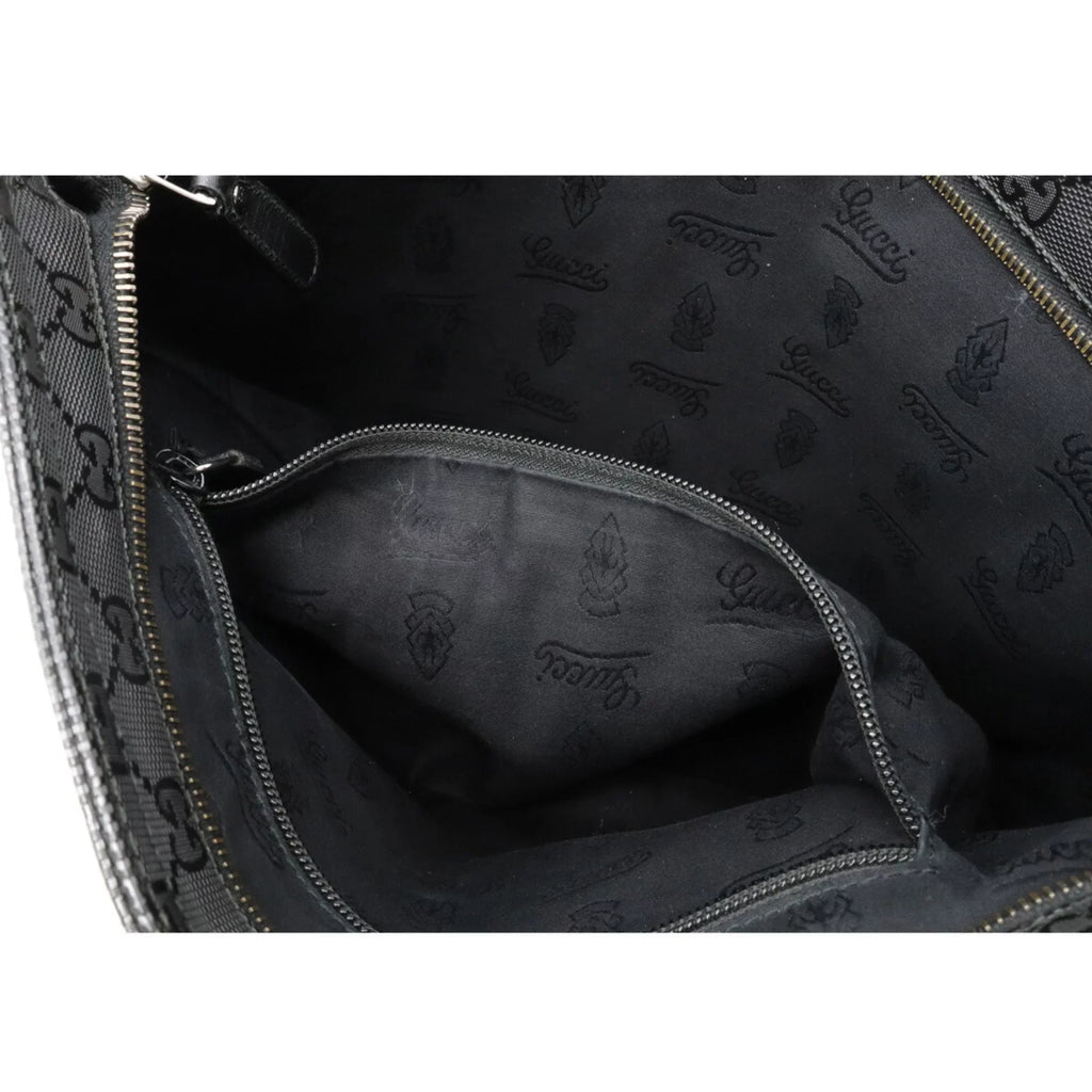 Pre-Owned GUCCI Gucci GG Imprime Crossbody Shoulder Bag PVC Leather Black 201446 (Good)