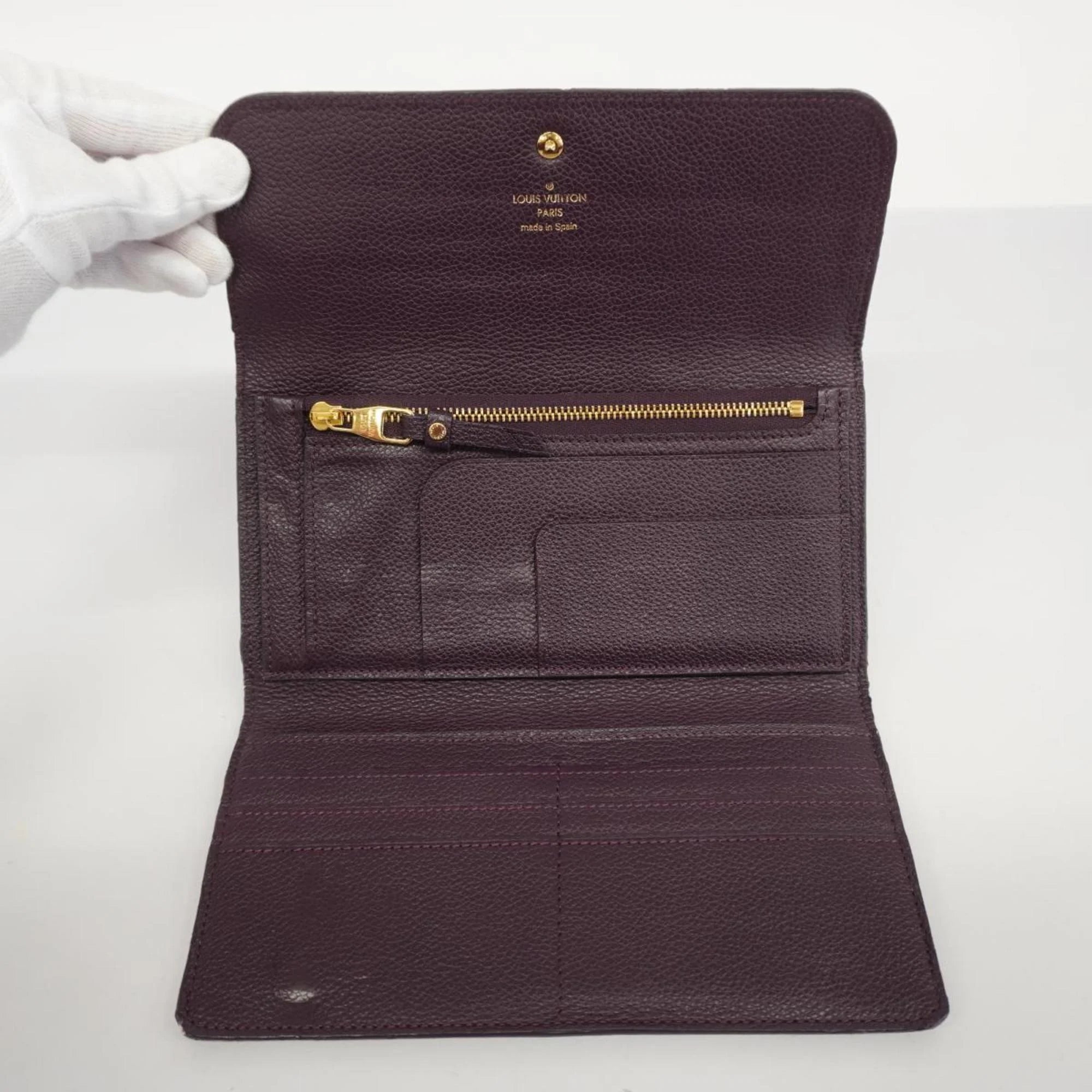 Pre-Owned Louis Vuitton Tri-fold Long Wallet Monogram Empreinte Portefeuille Virtuose M60294 Orb Ladies (Good)