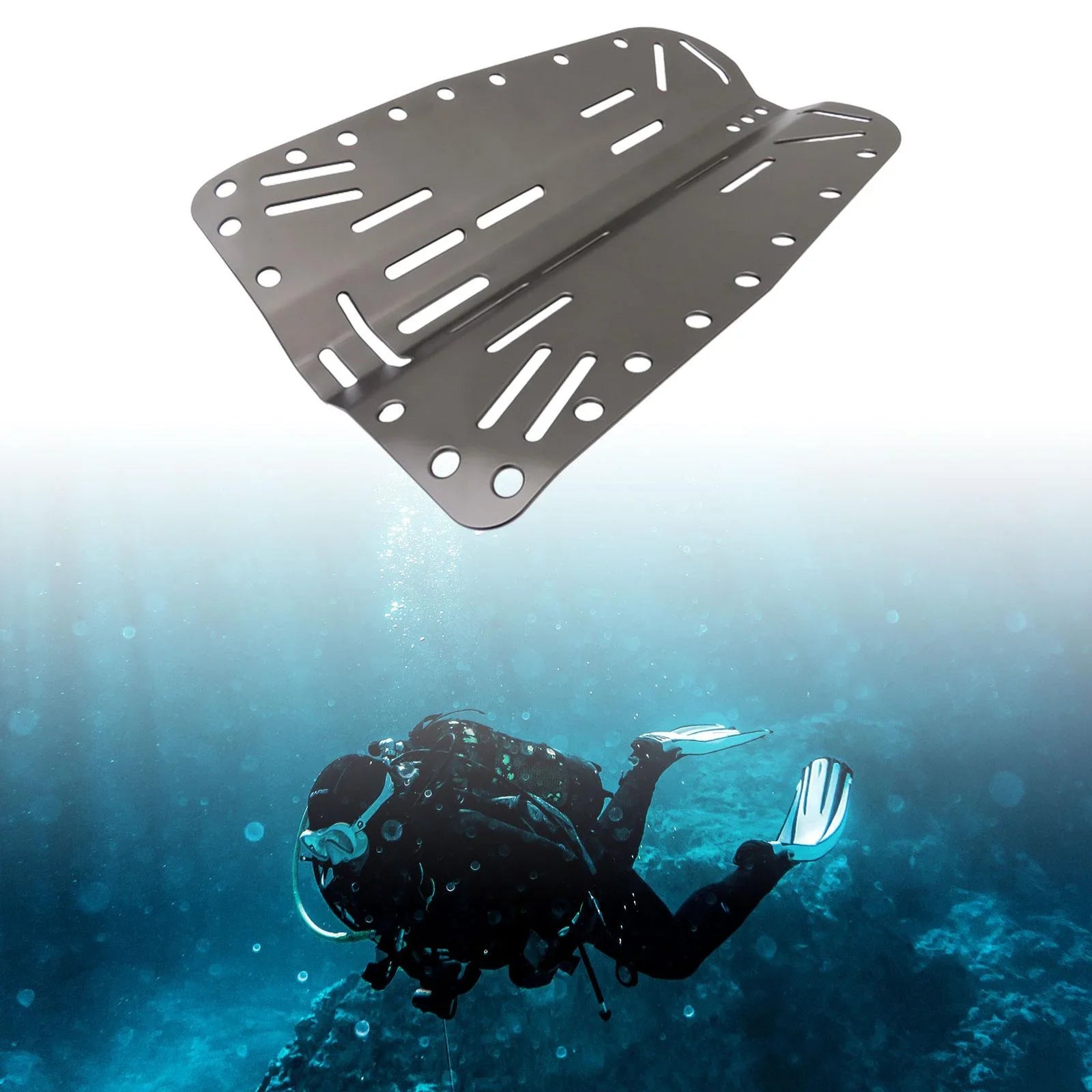 kesoto Diver BCD Gear Scuba Diving Backplate Equipment Dive Accessories Plate Underwater Harness Hardware Aluminum Alloy Tech Diving