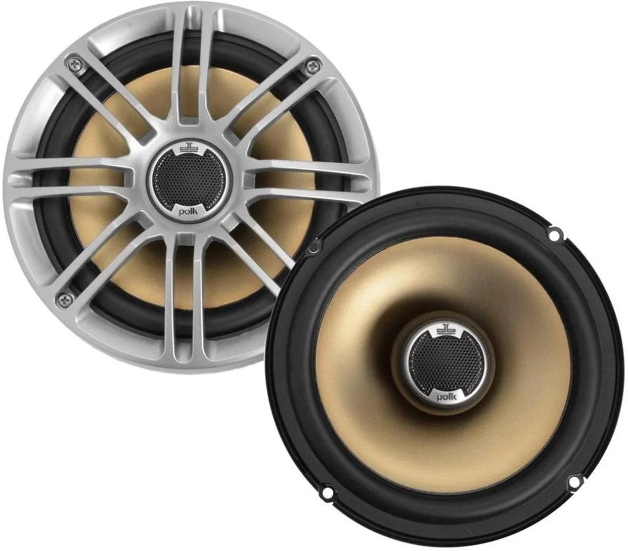 Polk Audio DB651 6.5"/6.75" 2-Way Marine Certified db Series Car Speakers with Liquid Cooled Silk Tweeters (Discontinued by Manufacturer),silver/black
