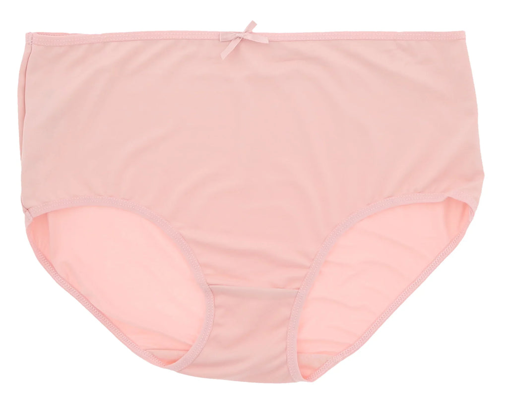 Delta Burke Intimates Women's Plus Size Sexy Classic High Rise Brief Panties (5Pr) (Large, Pink Floral Dots)