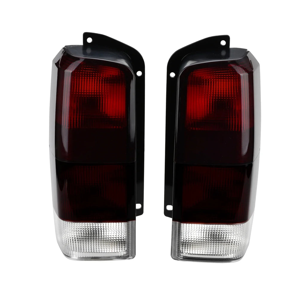 Fits for Jeep 97-01 XJ Tail Lights Red/Smoke Lens Rear Tail Lamps Set(Left + Right)Compatible with 1997-2001 Cherokee XJ Chassis