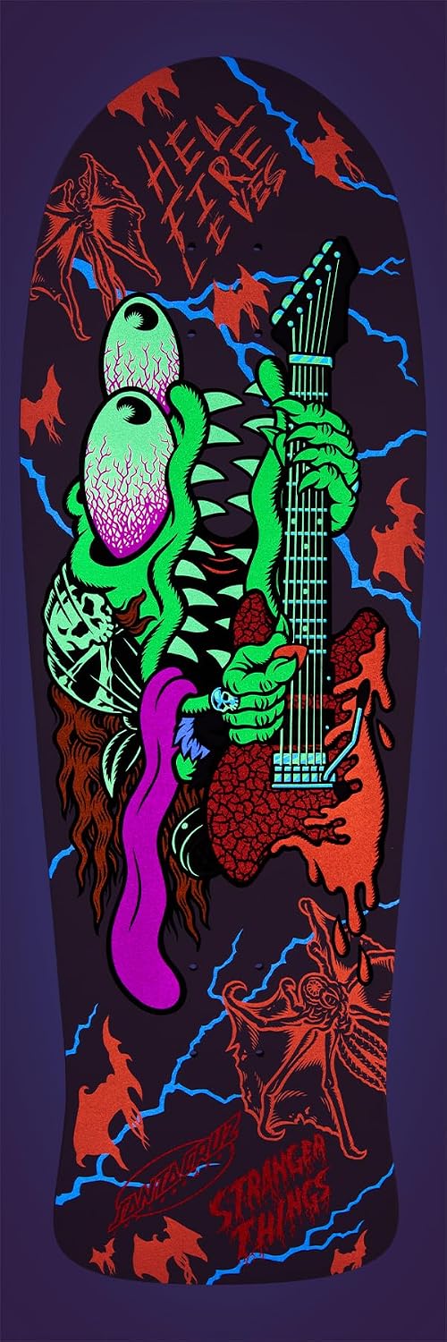 SANTA CRUZ Stranger Things Meek Slasher Eddie Reveal 10.1in x 31.13in Skateboard Decks
