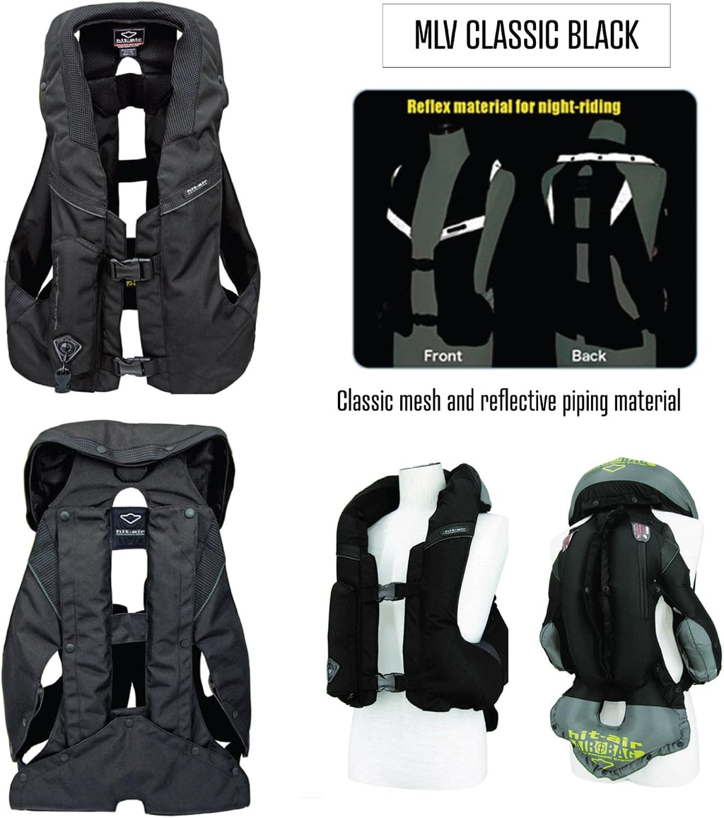 Hit-Air MLV Motorcycle Airbag Vest, Automatic CO2 Deployment
