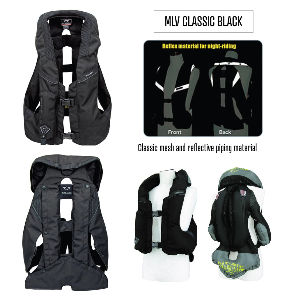 Hit-Air MLV Motorcycle Airbag Vest, Automatic CO2 Deployment