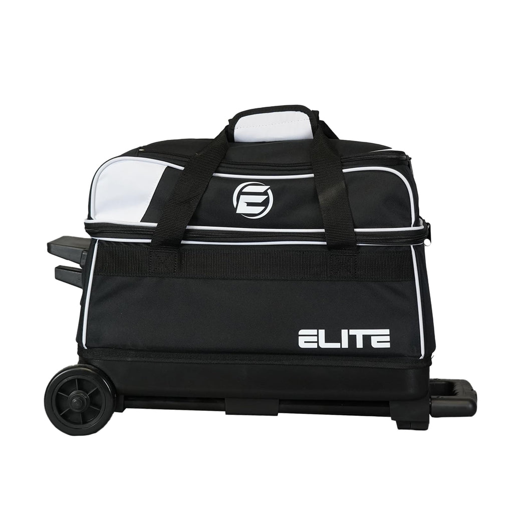 ELITE Basic Bowling Bag Double (2) Ball Roller with Rolling Wheels