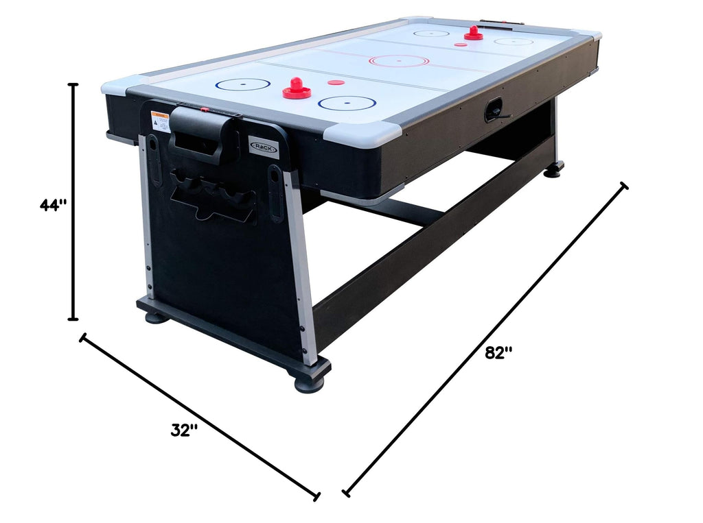RACK Triad 7-Foot 3-in-1 Multi-Game Swivel Table - Billiards/Pool, Table Tennis & Air Hockey