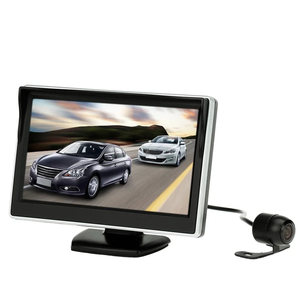 Htovila 5 Inch TFT LCD Display Monitor Car Rear View Backup Reverse System + HD Parking Camera