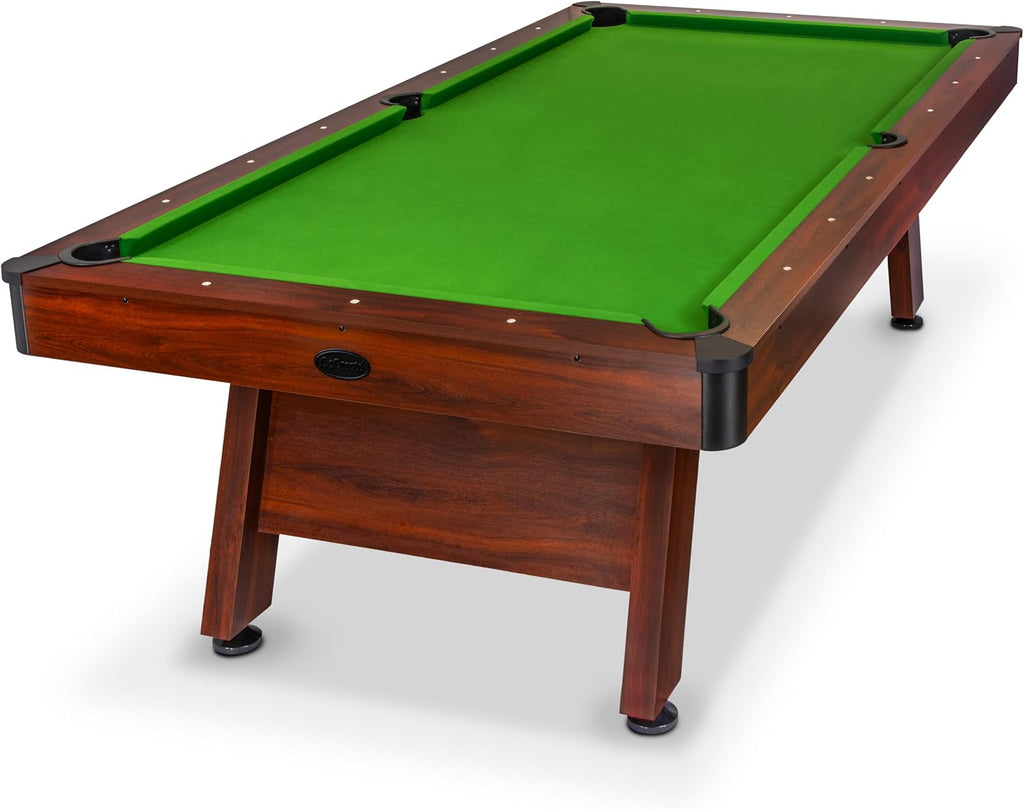 GoSports 7 and 8 ft Pool Tables with Wood Finish - Gray, Black, or Green Felt - Accessories Not Included