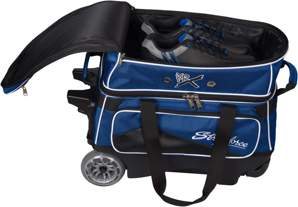 KR Strikeforce Royal Flush Double Roller Bowling Bag with Smooth Ride