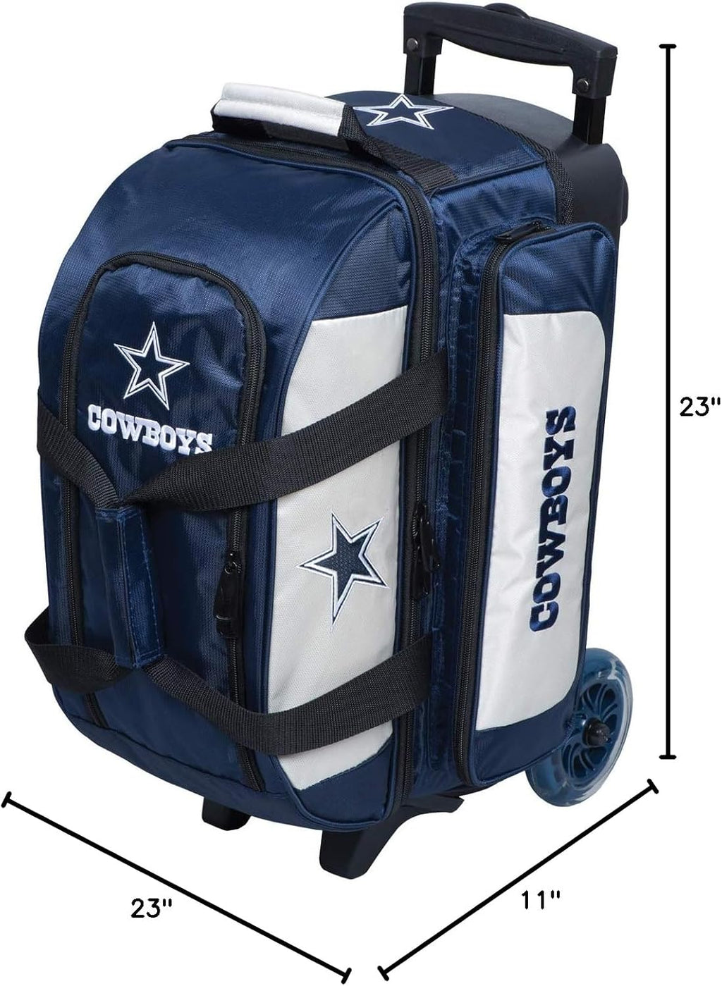 KR Strikeforce NFL Dallas Cowboys Two Ball Bowling Roller Bag