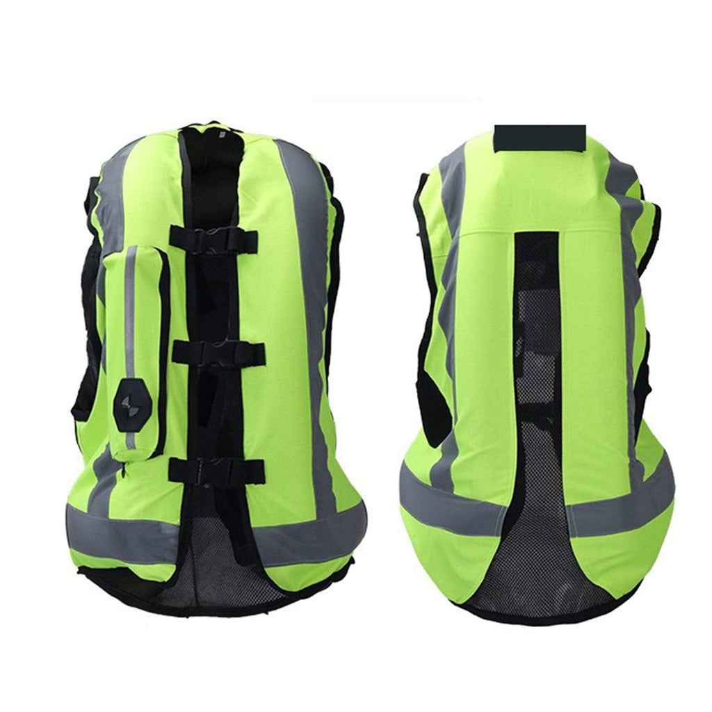 Cycling Reflective Vest Motorcycle Airbag Vest Mechanical Trigger Airbags with Reflective Tape at The Front and Back Motorcycle Riding Safety Equipment (Without CO2 Cylinder, 2 Colors)