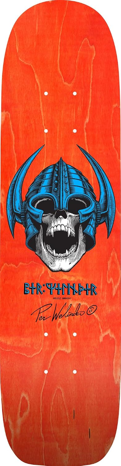 Powell Peralta Per Welinder Freestyle Skateboard Deck, Orange Veneer, 7.25" x 27"