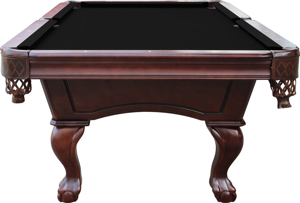 Playcraft Charles River 8' Slate Pool Table w/Leather Drop Pockets - Billiard Table with Solid Hardwood & 3pc Slate System - Perfect for Game Room, Office or Dens - 25 Cloth Colors