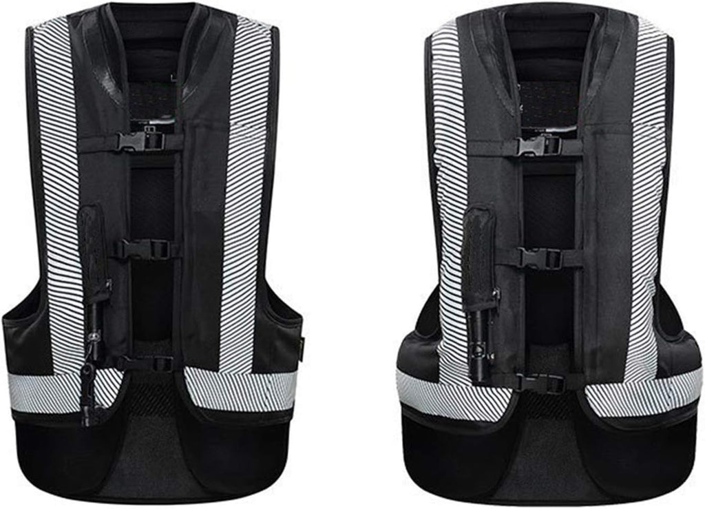 Airbag Vest Cycling Jersey Compressed Gas Fall Protection Suit Mechanical Trigger Multi-directional Airbag Trigger In 0.1 Second Reflective Surface At The Front And Back Suitable For Riding, Riding