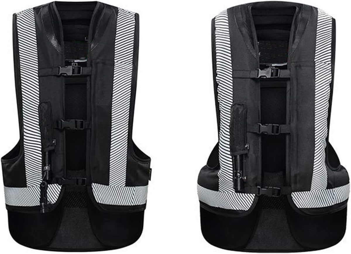 Airbag Vest Cycling Jersey Compressed Gas Fall Protection Suit Mechanical Trigger Multi-directional Airbag Trigger In 0.1 Second Reflective Surface At The Front And Back Suitable For Riding, Riding