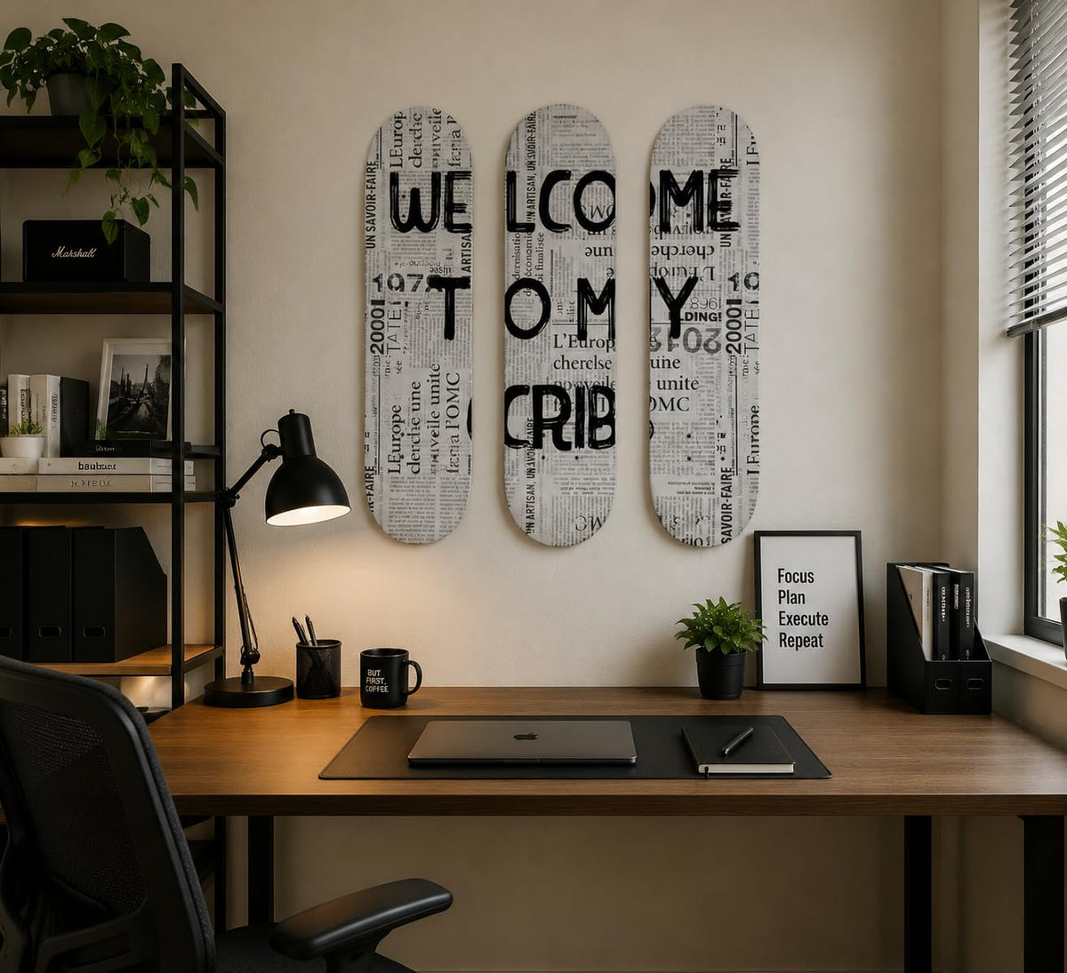TwoDays Skateboard Wall Decor Set, Dolce Vita Ciao, 3 Decks